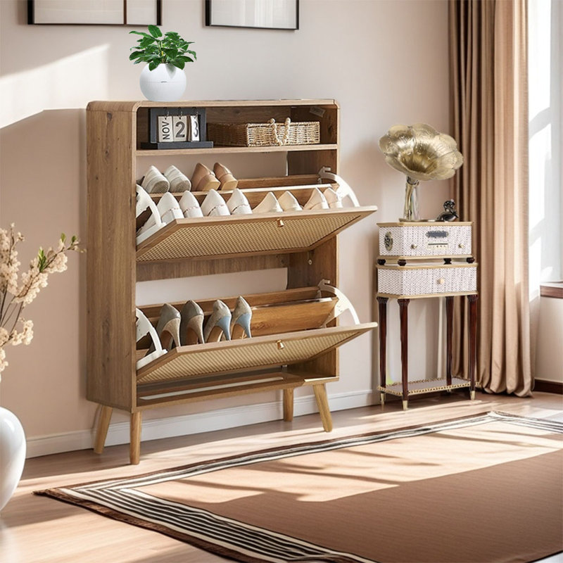 For Home, Entryway, Bedroom & Doorway，Shoe Rack, Natural