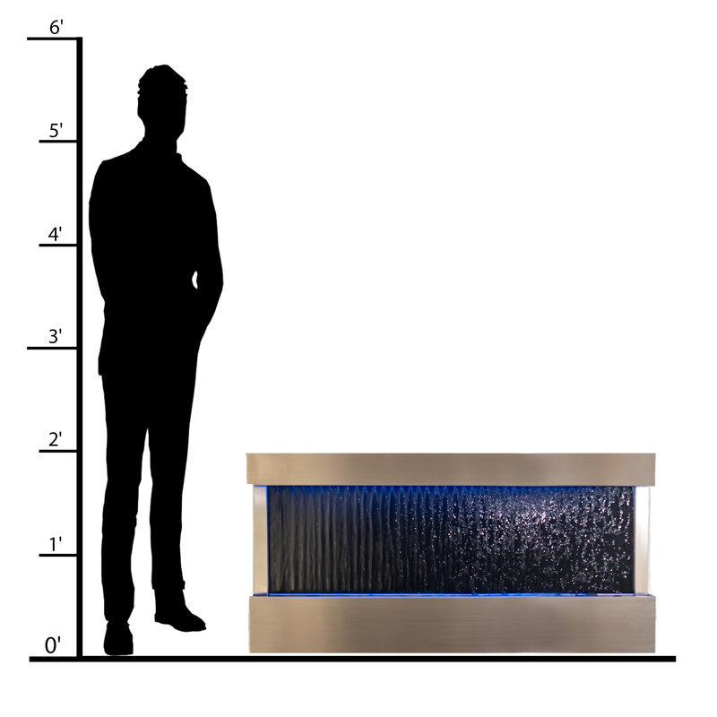 Avalea Weather Resistant Wall Base Fountain with Light