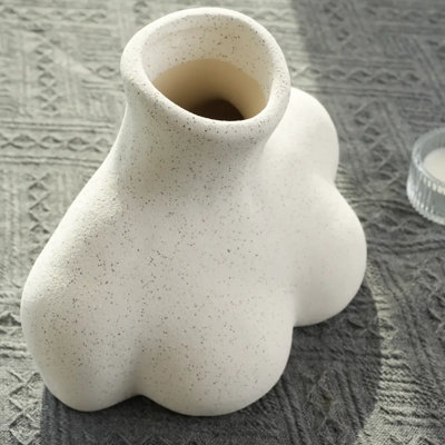 Speckled Ceramic Female Torso Vase