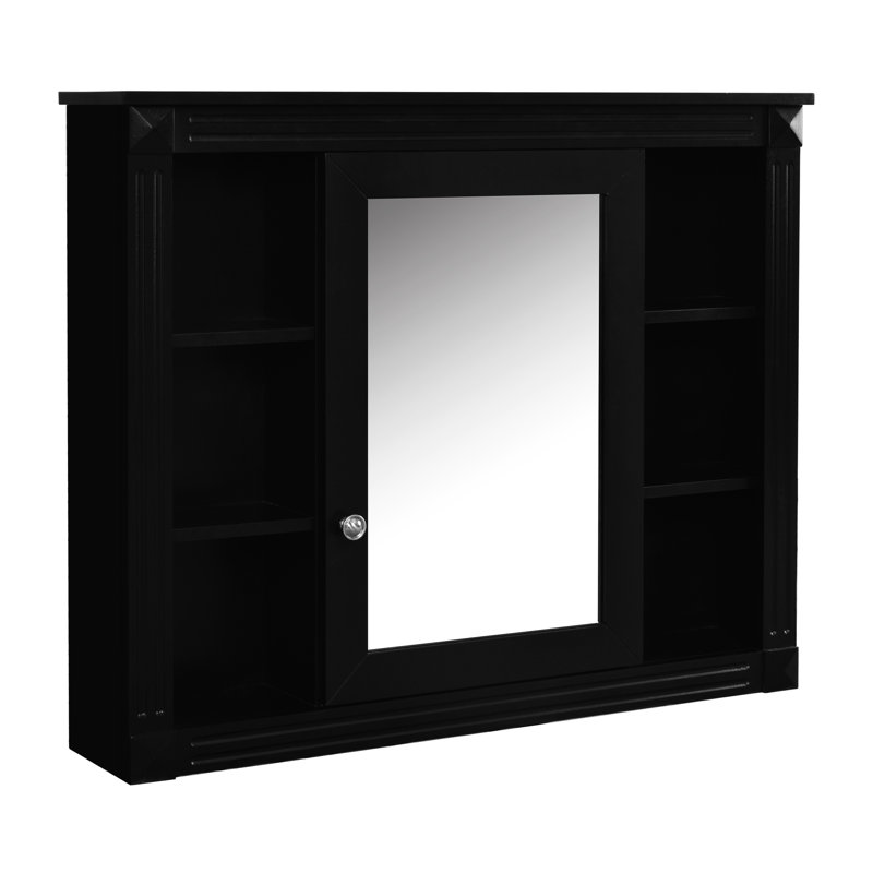 Armoire de salle de bain moderne avec miroir 35 po x 28 po, intérieur spacieux, fonctionnel