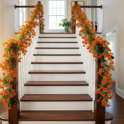 4Pcs Spring Artificial Ivy Garland, 5.7Ft/Pc Spring Decorations UV Resistant Fake Daisy Floral Vine Hanging Flower, Hanging Daisy Garland For Home Garden Decor Wall Wedding Backdrop, Easter Decorations