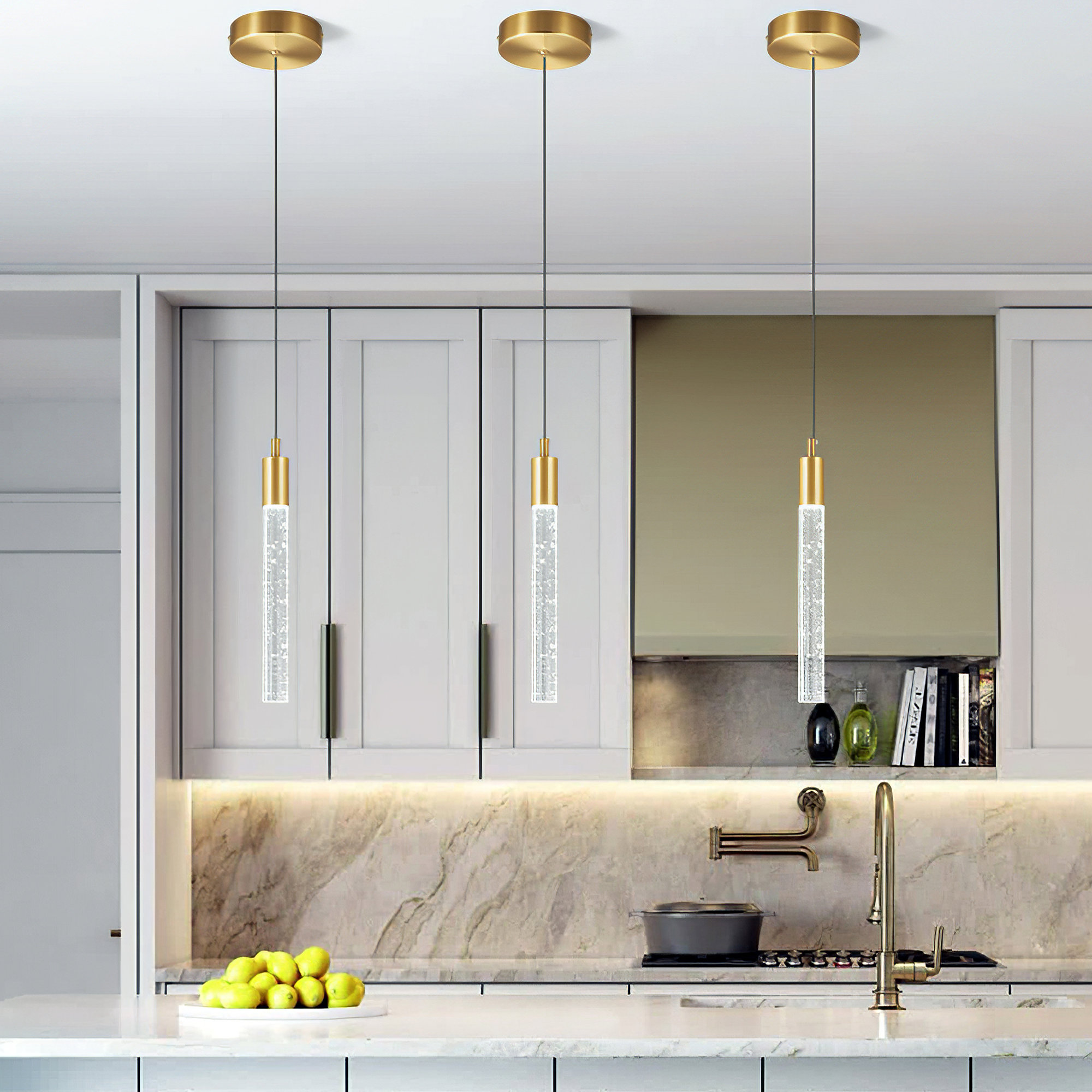 Ivy Bronx Ghaliyah 3 Pack Modern Kitchen Island Pendant Light