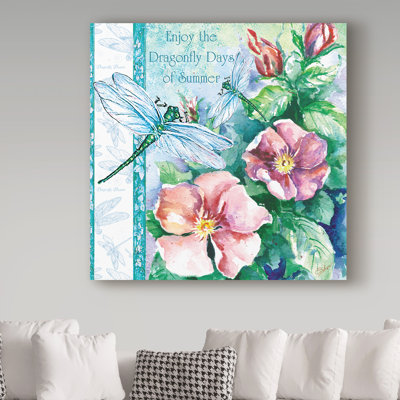 'Natures Dragonfly Days' Graphic Art Print on Wrapped Canvas