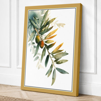 Olive Branch Botanical - Wrapped Canvas