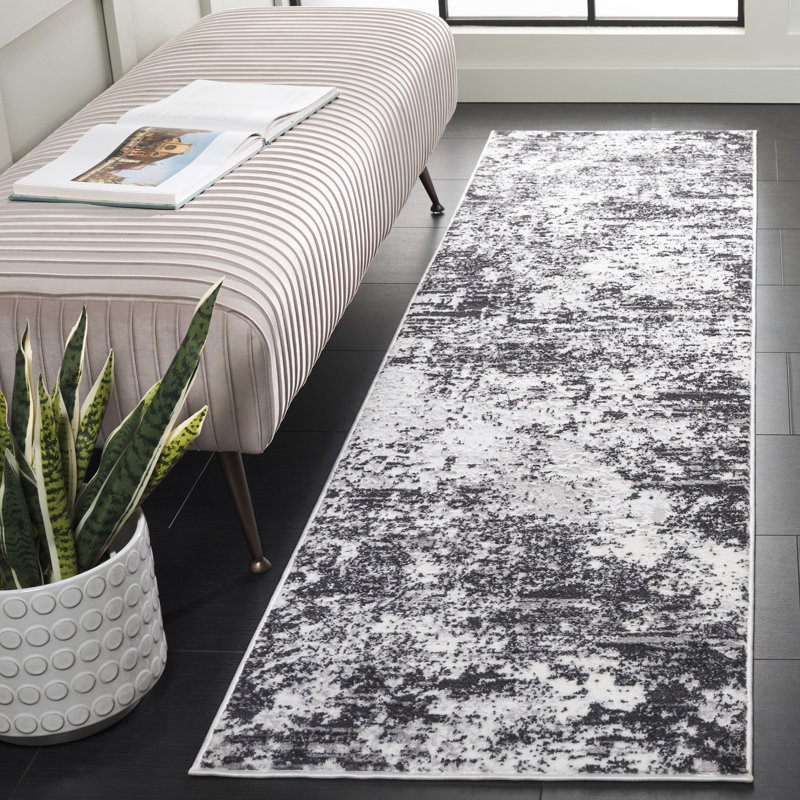 Tapis abstrait Emigsville Performance Performance, Tapis de couloir 2 pi 2 po x 8 pi