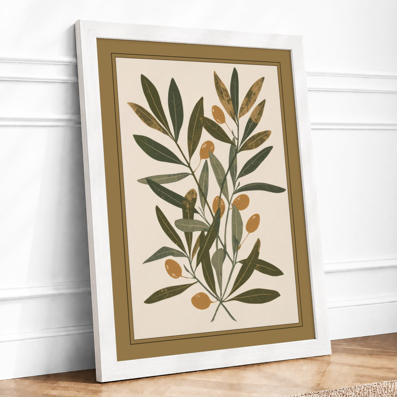 Study Plant Botanical - Framed Print, A1 - 84.1 x 59.4 cm, White