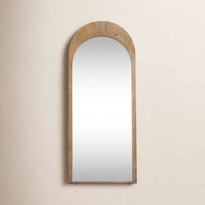 Vixe Solid Wood Mirror, Light Brown, 72" x 30"