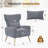Modern Velvet Accent Chair With Wingback Design Gold Metal Legs And Pillow – Elegant Lounge Chair For Living Room & Bedroom-984239738
