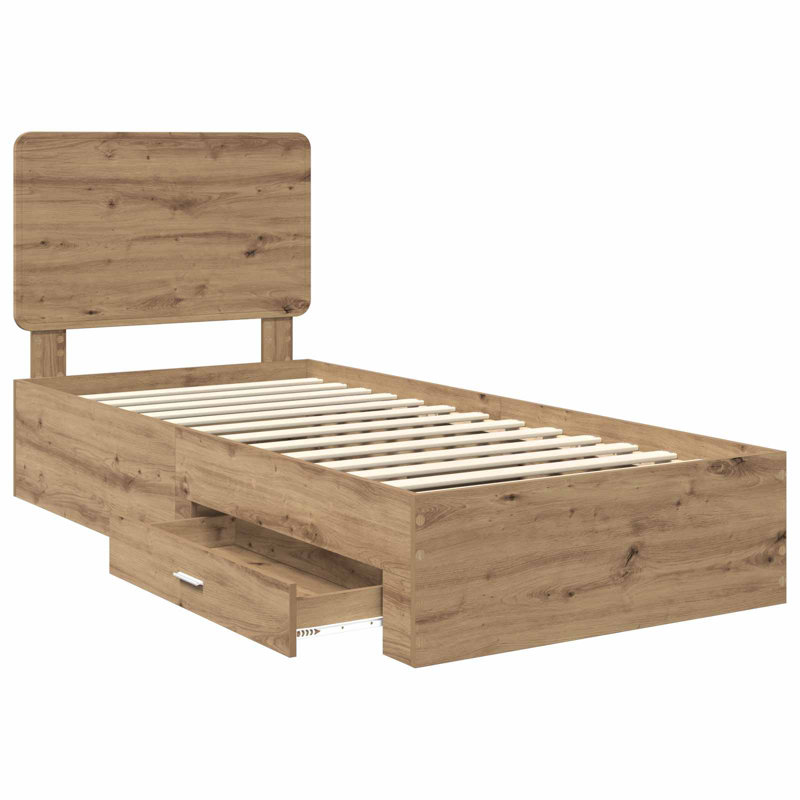 Bed Frame, Single (3'), Artisan Oak