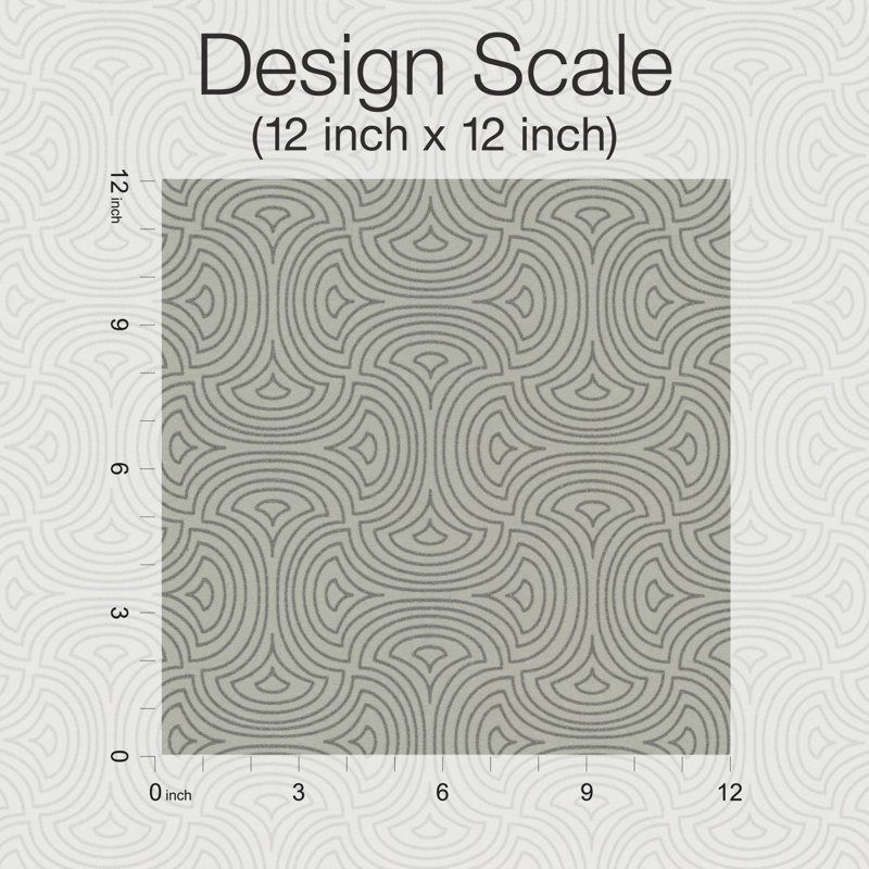 Geometric Wallpaper Roll by Candice Olson, Silver