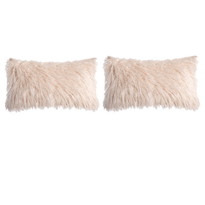 Faux Fur Pattern Faux Fur Throw Pillow Cover Only