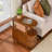 Wexford Collection Mid-Century Modern Wood End Table with Drawers and Storage, Narrow Rectangular Side Table for Living Room, Bedroom and Small Spaces-800863078-784008509