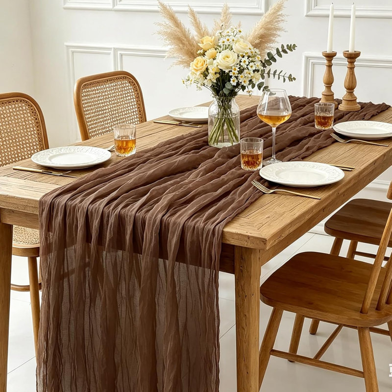 Chemin de table 6 pièces Nude Cheesecloth