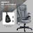 HOMCOM 6 Point Vibrating Massage Office Chair With Lumbar Heat Gray