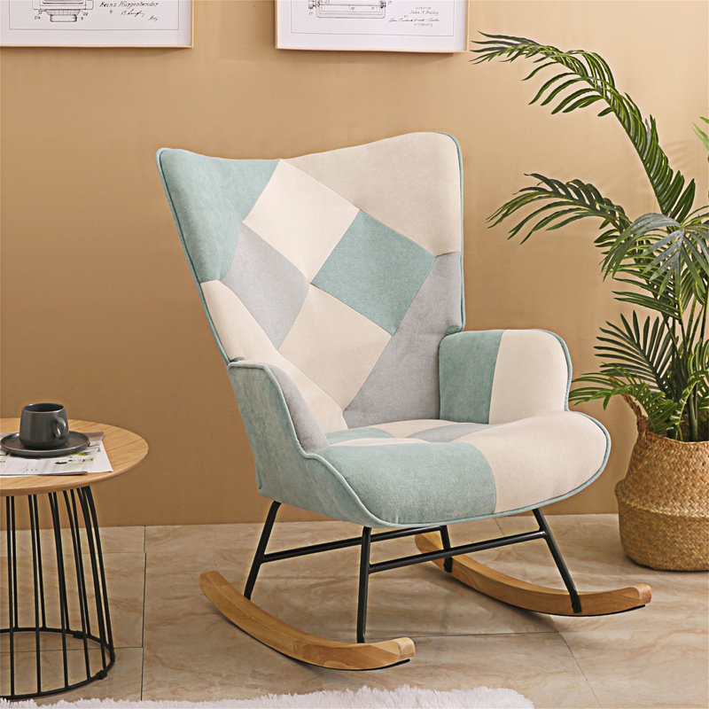 Chaise berçante Modern, Bleu