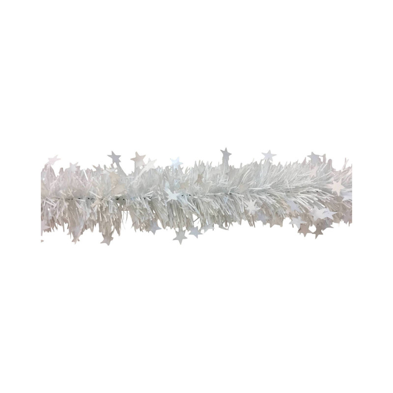 8cm Faux Garland, White