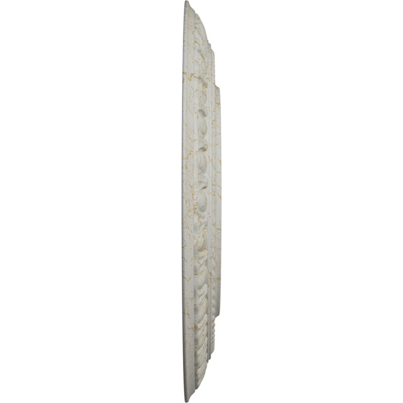 Endurathane Artis Ceiling Medallion, 15 3/4"OD x 1 3/8"P (Fits Canopies up to 6 7/8"), Hand-Painted Pot of Cream Crackle Finish