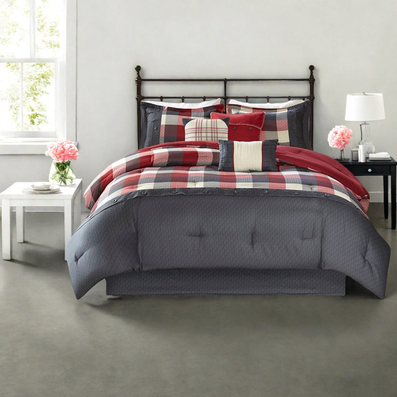 Piece King Bedding Sets, Polyester Farmhouse Herringbone For Home