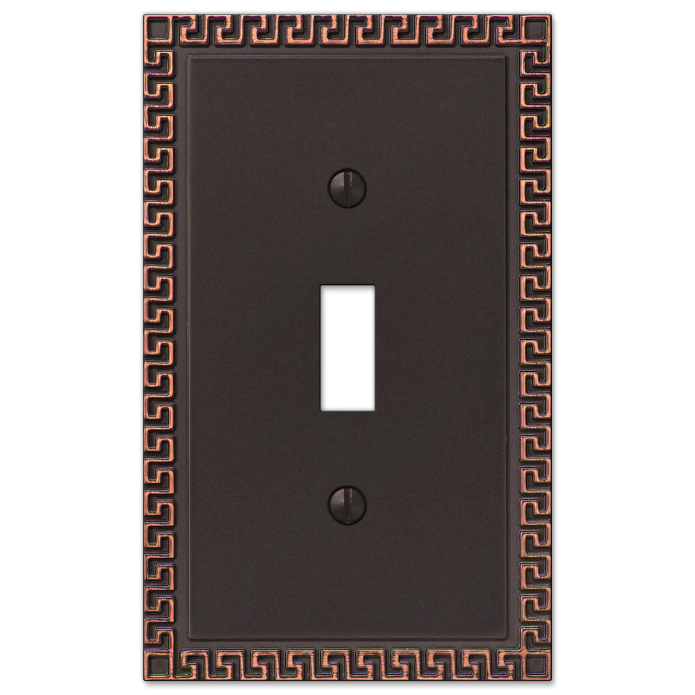 Greek No Subject 1 - Gang Toggle Light Switch Standard Wall Plate AmerTac 