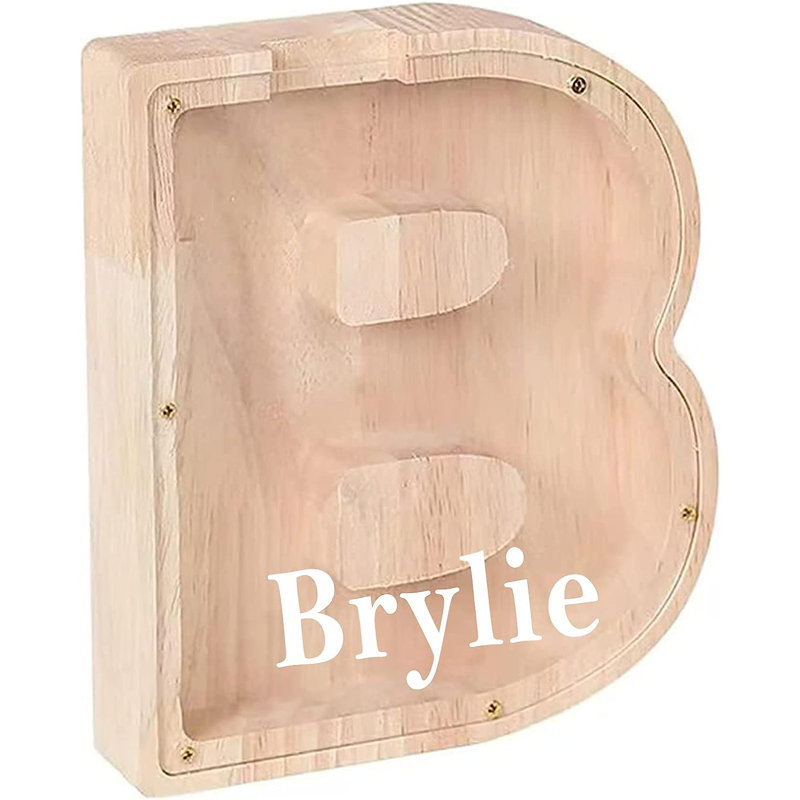 Adarryll Text & Numbers Piggy Bank, B, Yes