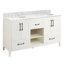 60" Burfield Double Bathroom Vanity Set with Oval Undermount Sinks-887363045-885499299-885499300