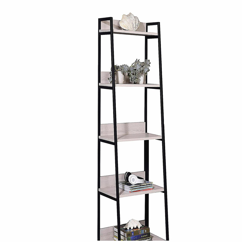 Bibliothèque échelle à 5 niveaux, (5 tablettes) H 67,5 po x l 16,5 po x P 16,5 po