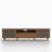 78.74" Media Console with Decorative Relief-Pattern Doors, Extra-Long TV Stand with Flexible Storage, Warm Walnut