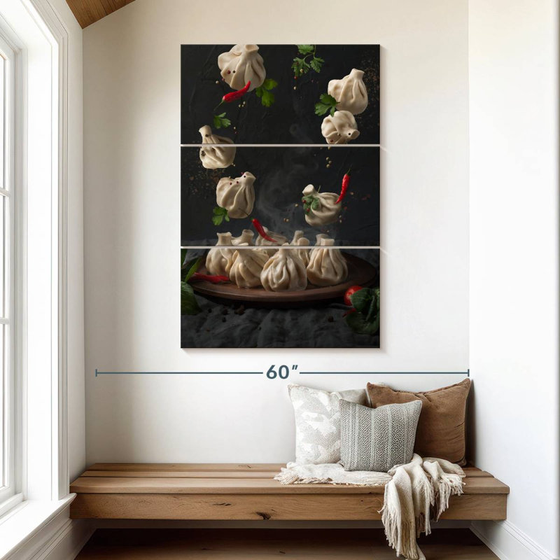 Yarlin Khinkali Meat Dumplings, 50" H x 32" W
