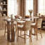 Table bistro vintage en bois massif avec porte-bouteilles