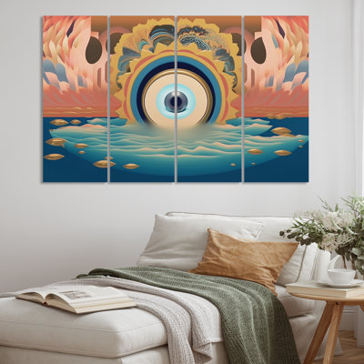 Geometry Awakening Of Bodhi Consciousness V On Canvas 4 Pieces Print