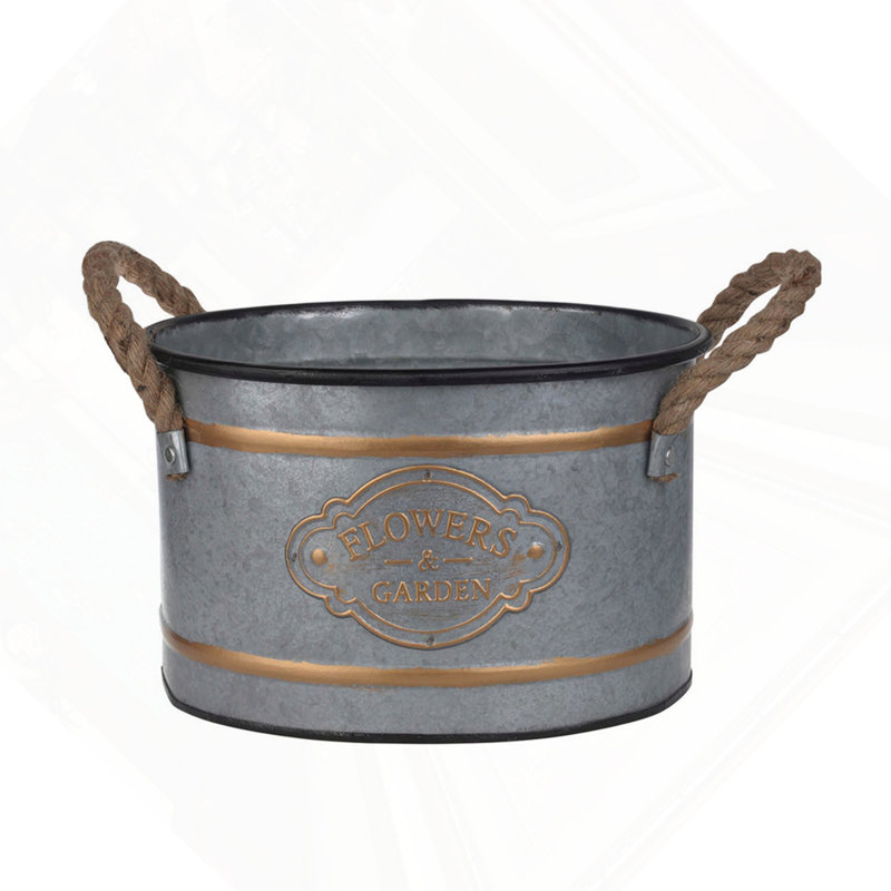 Ensemble de 3 pots décoratifs en métal Huxley