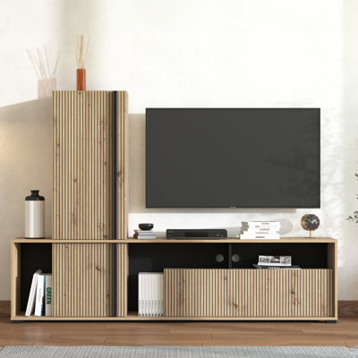 Entertainment center with 1 highboard and TV stand