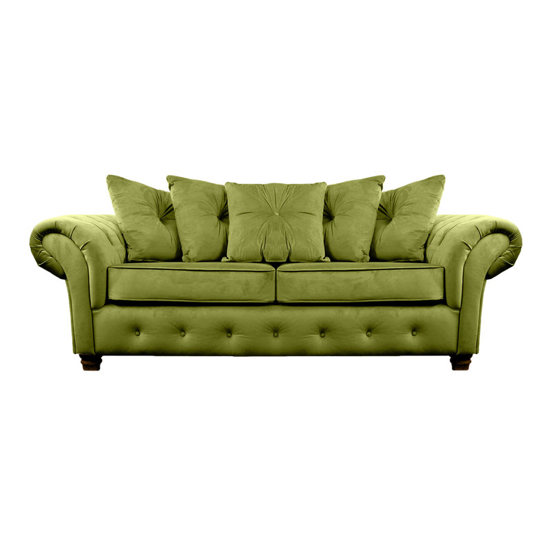 Lila 2 Seater Velvet Sofa, Olive