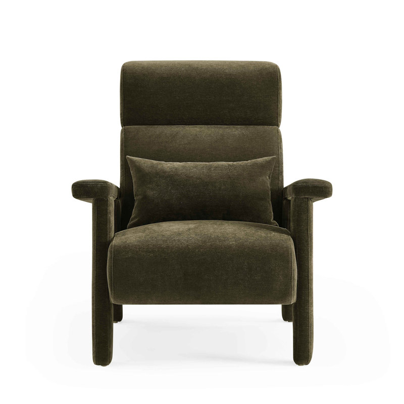 Stella 89.9Cm Wide Lounge Chair, Olive Rayon/Viscose