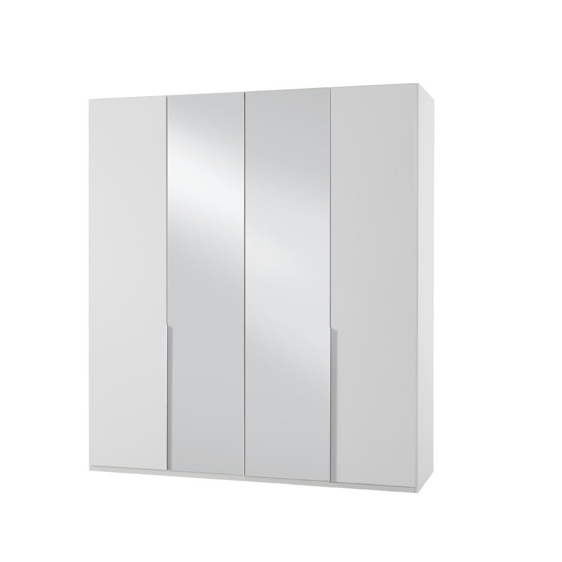 Agdal 4 Door Manufactured Wood Wardrobe, White