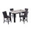 Table rectangulaire moderne pour 6 personnes, rectangulaire, base à 4 pieds, plateau épais, jolie table de bar rectangulaire, nombre de places assises