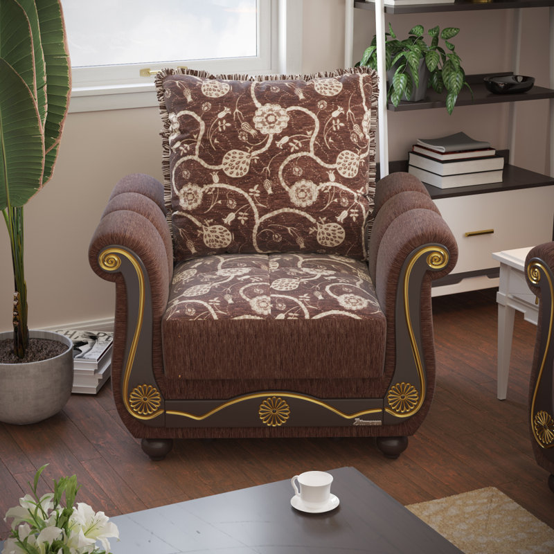 Fauteuil convertible avec rangement Primenest Timberline, Brun