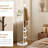360° Rotating Full Length Floor Mirror With Coat Rack, Multifunctional Storage, Solid Rubberwood, White, 69"x14"-1901980949