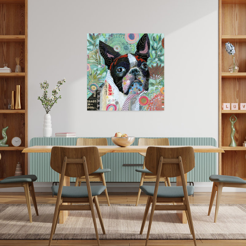 «Mischievous Gardener», art contemporain pour chien, H 36 po x l 36 po