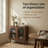Walnut Modern Glass Sideboard Cabinet