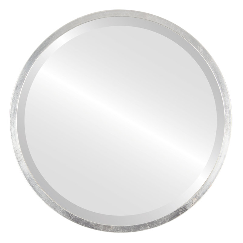 Campblin Engineered Wood Flat Wall Mirror, Silver Brown Leaf, 25.12" H x 25.12" W