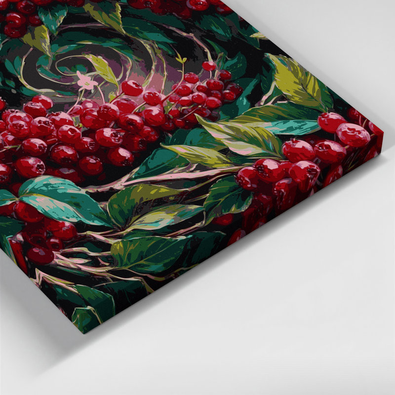 «Fruit Lingonberry», art mural sur toile, H 16 po x l 20 po