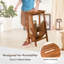 Banc échelle en bois d'hévéa pliable Fletchley-2090851125