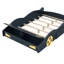 Lit de course en forme de voiture de course avec rangement - bleu foncé + construction robuste jaune pour la chambre à coucher-1448247593-1448247595