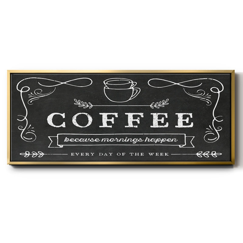 «Coffee Everyday», toile encadrée, H 24 po x l 60 po