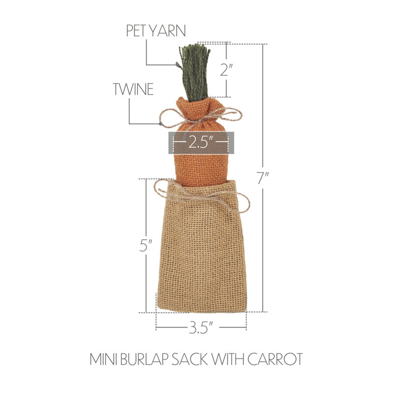 Mini sac printanier en jute avec carotte