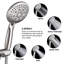 Pomme de douche double à 4 jets Couple 4,7 po avec motif de jet 2 en 1-88904857