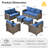 Lou 7 - Person Wicker Outdoor Conversation Set, Patio Sofa Set with Cushions-1267047092
