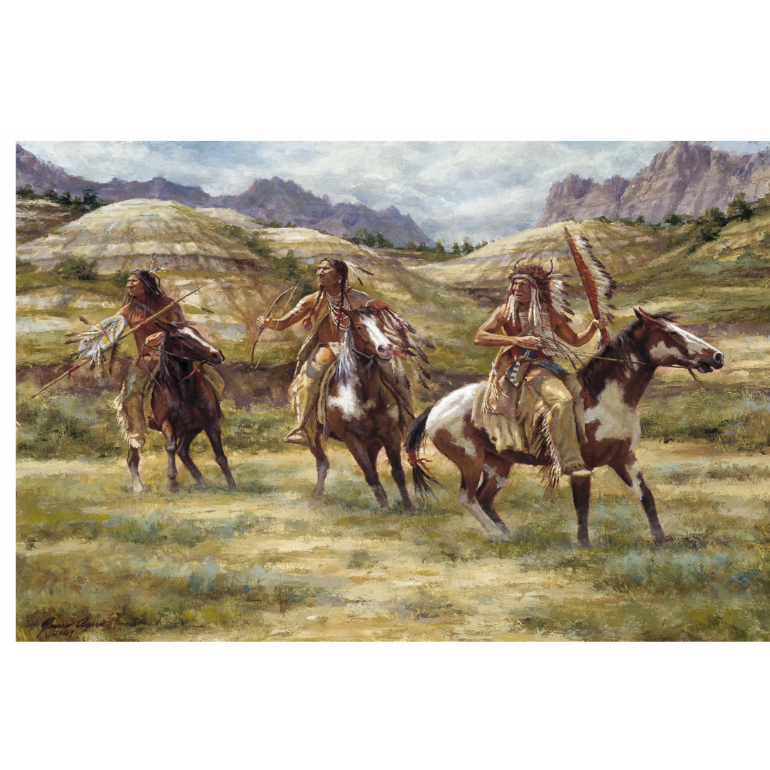 Leinwandbild Warriors of the Badlands von James Ayers