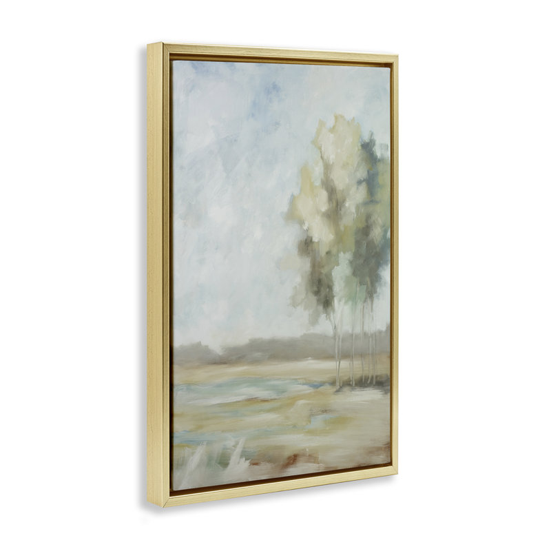 Cadre flottant Solo Landscape, par Jacqueline Ellens, H 25 po x l 17 po, Cadre flottant métallique doré